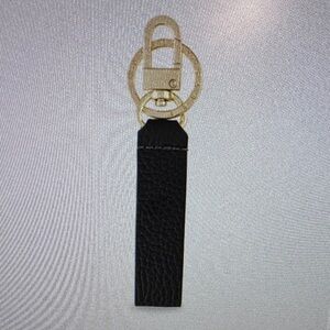 Madison De Sabre Upcycled Keychain-Black Leather